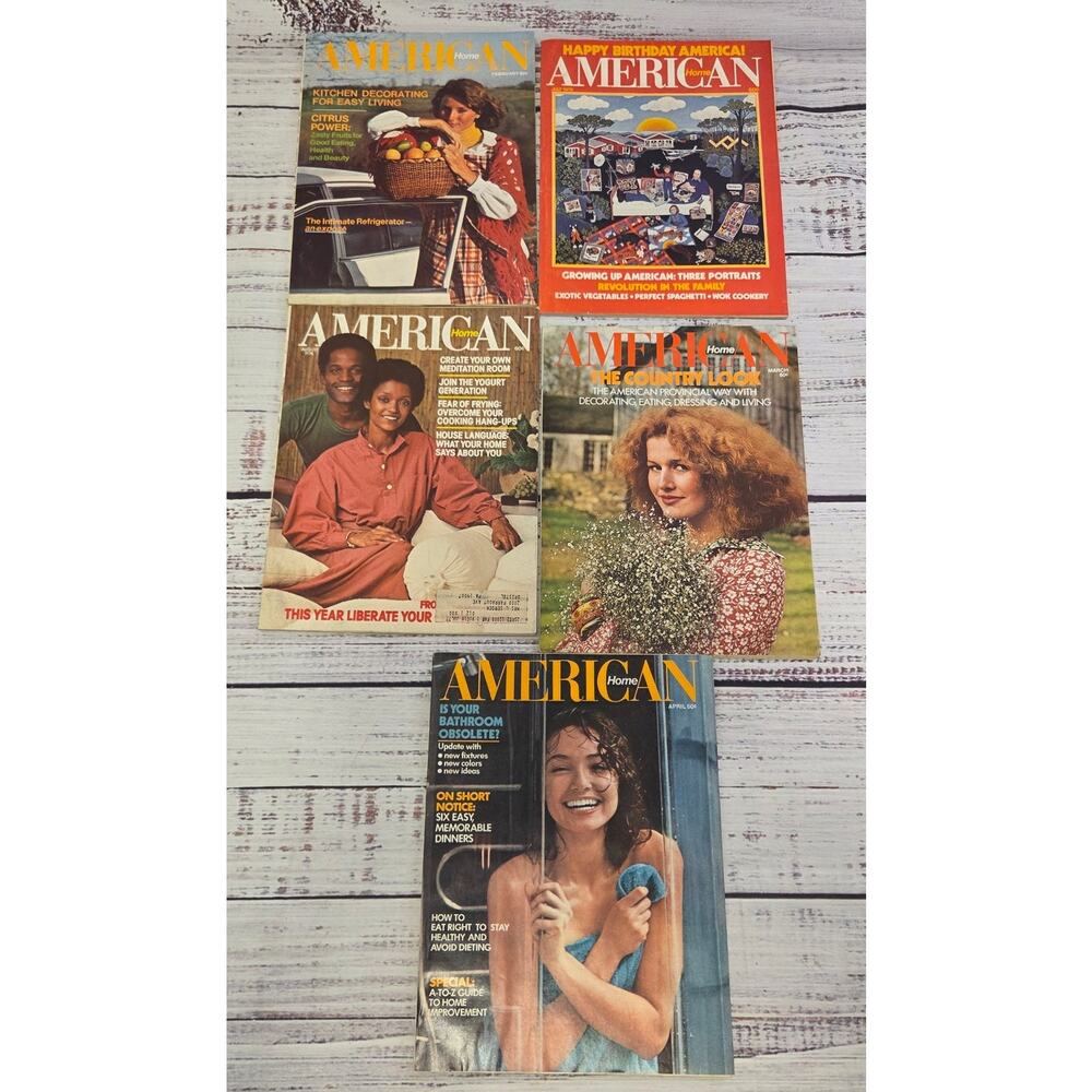 American Home Magazine Lot 5 1976 Feb Mar Apr July Aug Vintage Decor